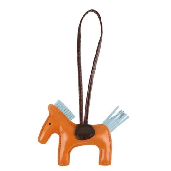 Accessories - Puffy Large Horse Purse and Backpack Accessory or Keychain (Orange/Blue) #706